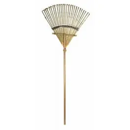 30-Inch Deluxe Bamboo Rake Flexible Tines Large Area Leaf Cleanup Various