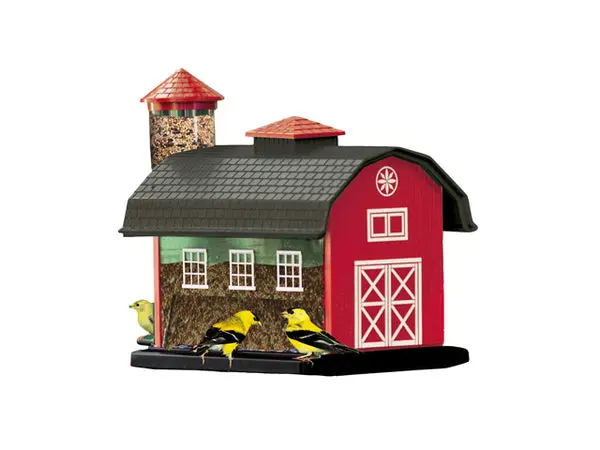 Audubon 6290 Red Barn Combo Bird Feeder 7 Lb Wild Birds