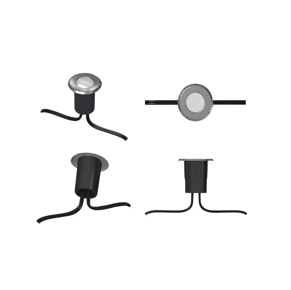 Plug- LED Deck Light Black Low Voltage Outdoor Lighting Fixture Living Accents