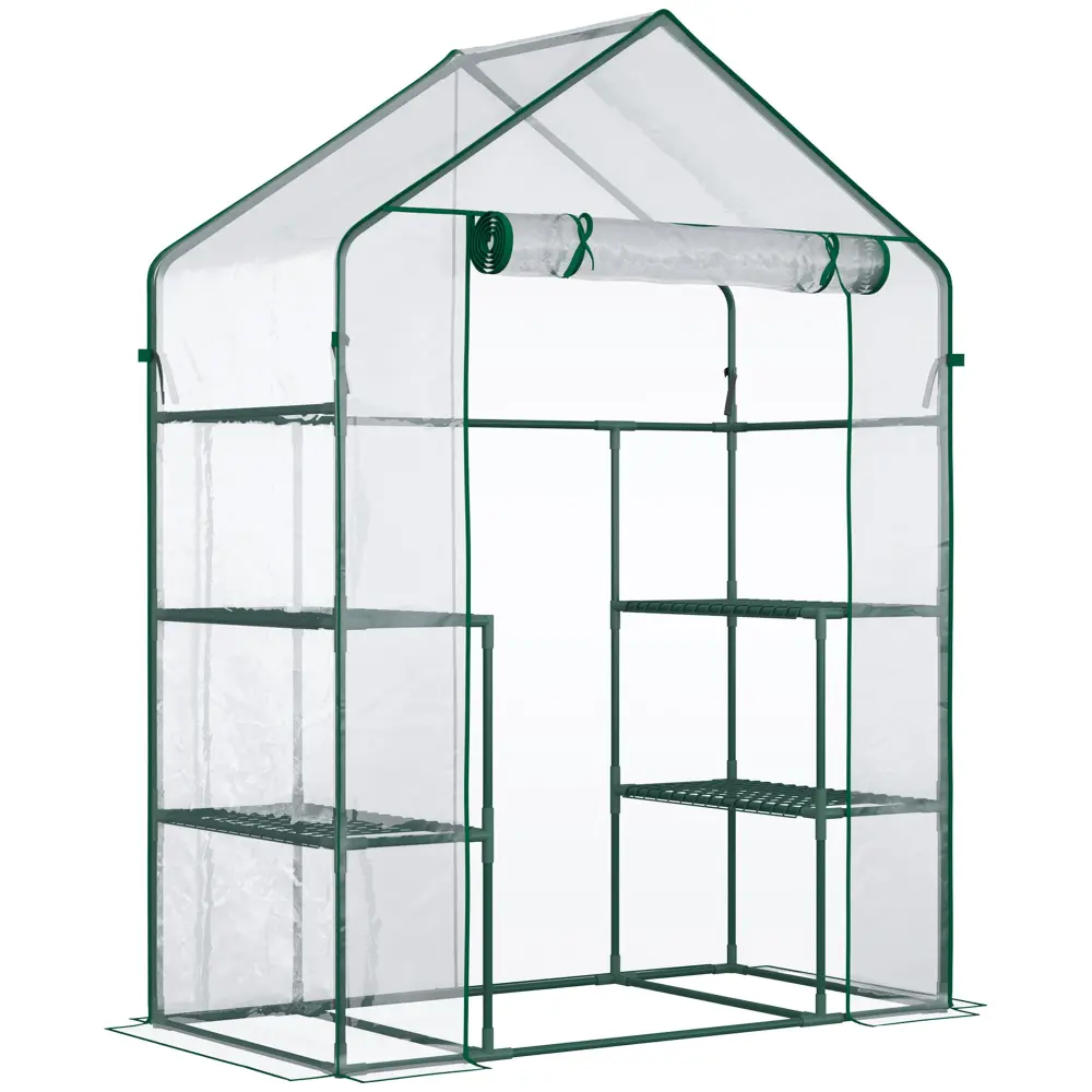 Outsunny 5x2.5x6.5 Feet Mini Walk Greenhouse Travel Friendly Kit aosom business