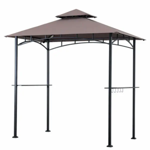 Four Seasons Courtyard L-GZ238PST-11F-NEW Grill Gazebo 4-LED Lights
