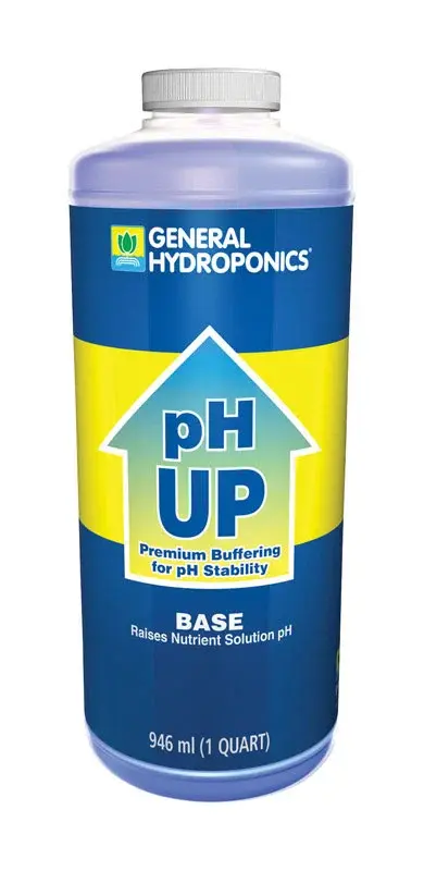 General Hydroponics pH Up Base Nutrient Solution 1 qt Pack 12