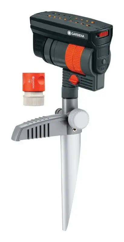 Gardena Plastic Oscillating Sprinkler Adjustable 2300 Sq Ft Coverage