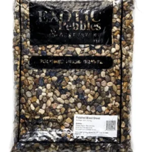 Exotic Pebbles & Aggregates PM20-0510 Polished Mixed Gravel 20 Lbs Landscaping Exotic Pebbles u0026 Aggregates
