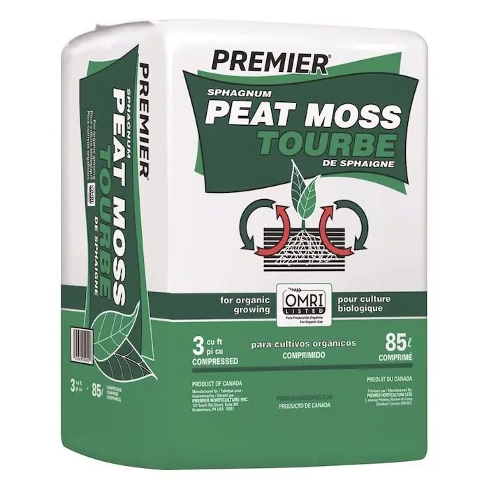 Premier Peat Moss 3 Cubic Feet Organic Soil Amendment Gardening Premier Tech