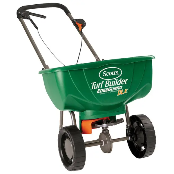 Scotts 76232 Turf Builder Edgeguard DLX Broadcast Spreader 10000 SqFt Coverage